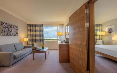 Day use room with living room at the Hilton Reading.