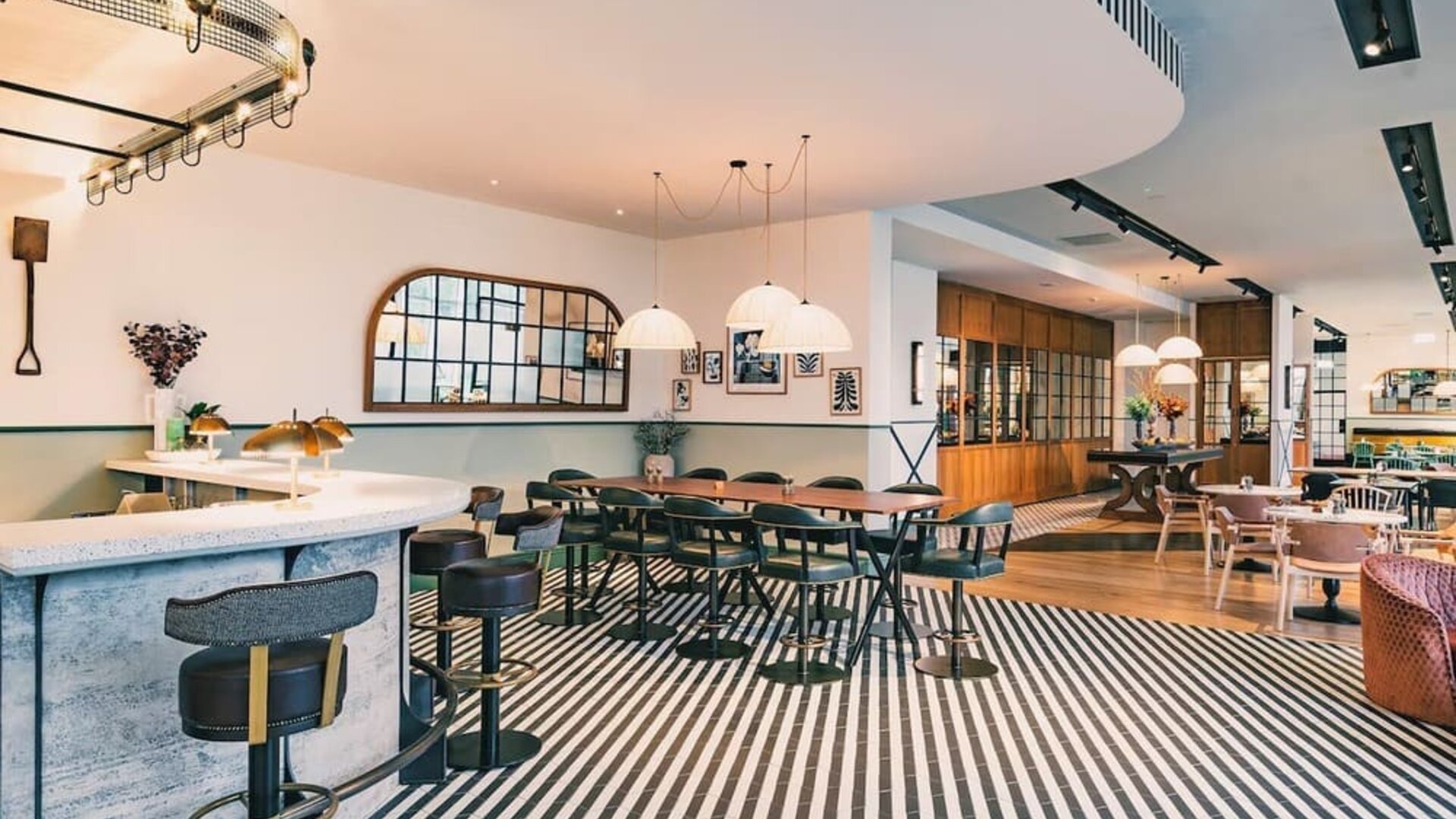 Hotel bar and co-working area at the Hilton Reading.