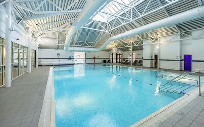 Relaxing indoor pool at DoubleTree By Hilton Edinburgh Airport.