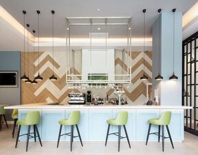 Hotel bar at Hilton Garden Inn Abingdon Oxford.