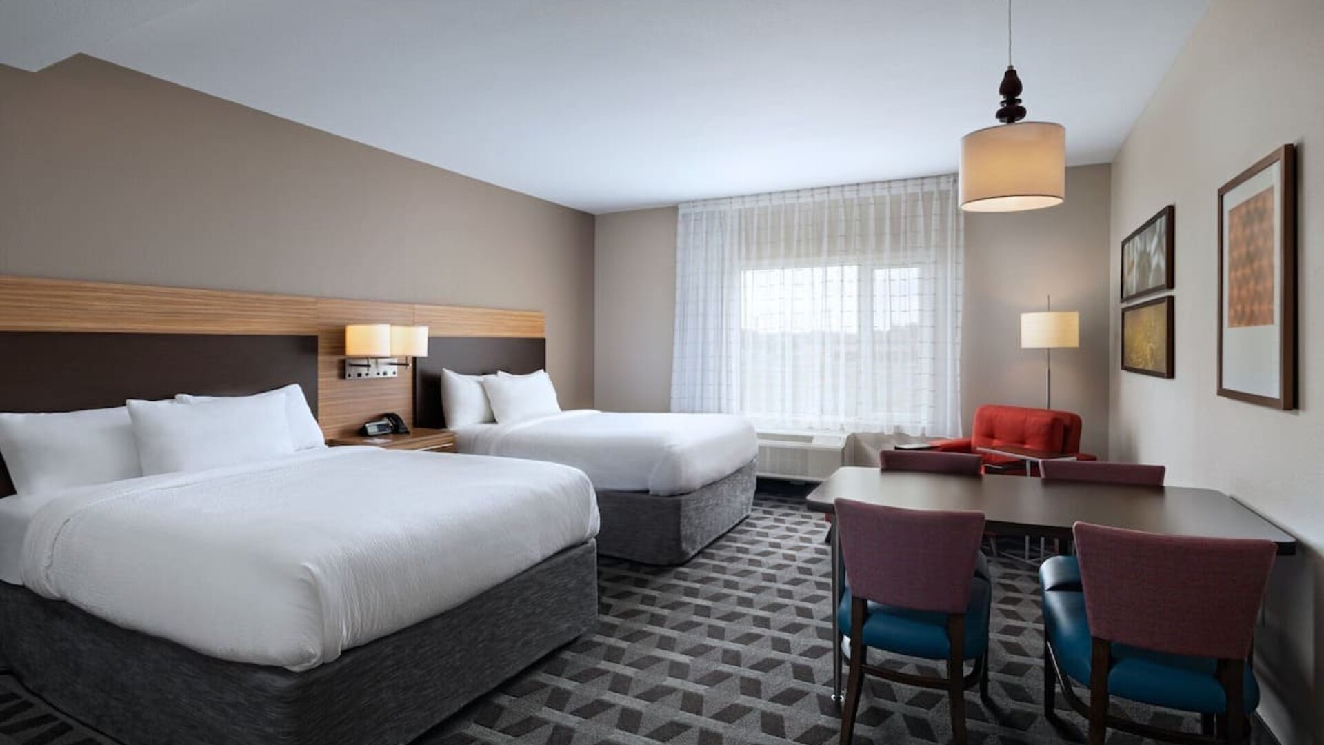 Queen beds available at TownePlace Suites Edgewood Aberdeen.