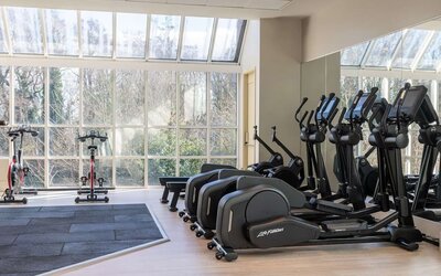 Fully equipped fitness center at the Hilton Birmingham Metropole.