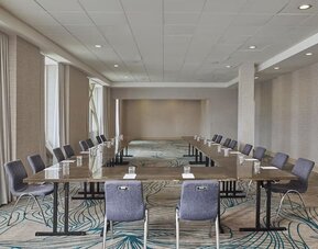 Flexible meeting facility with natural light and customizable layouts for corporate events, training sessions, and private gatherings at Hyatt Centric Delfina Santa Monica.