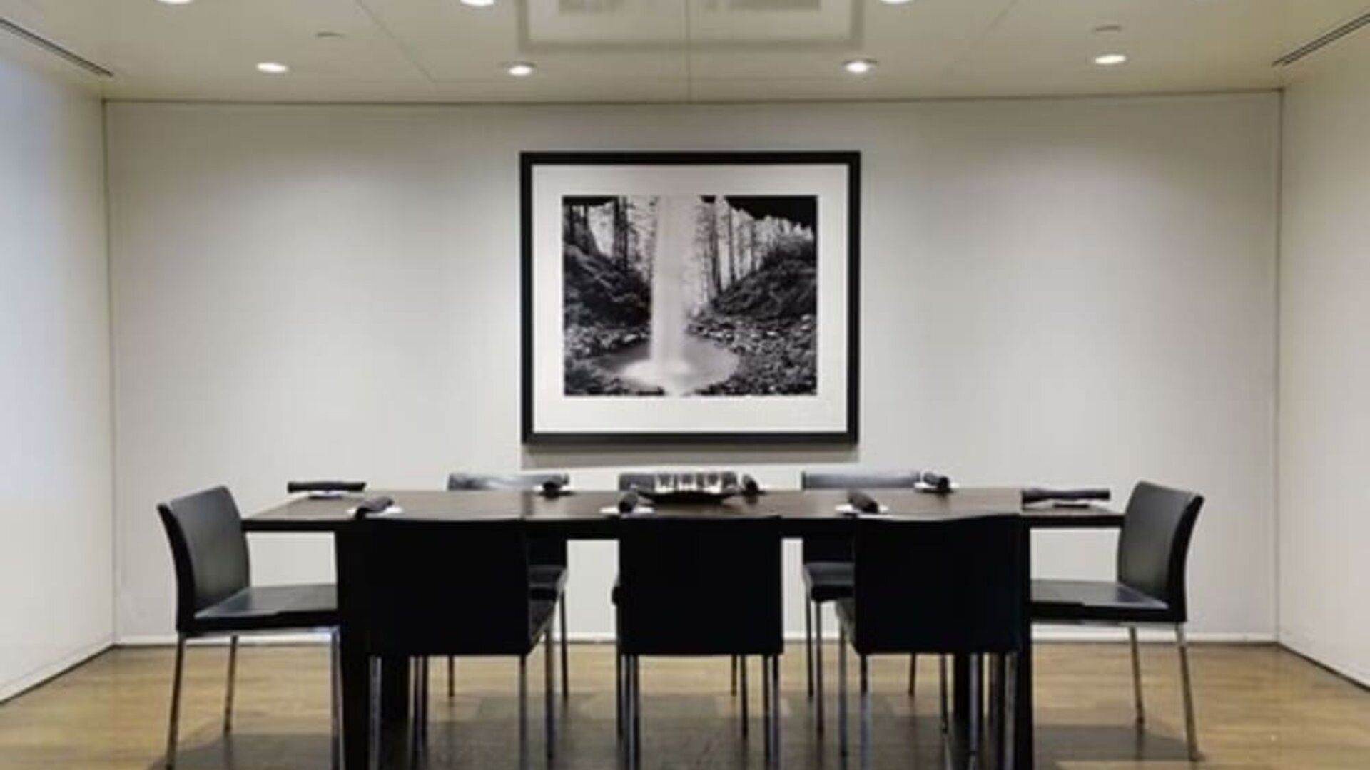 Modern meeting room with flexible seating and audiovisual capabilities for corporate meetings and private events at ARC The Hotel Ottawa.