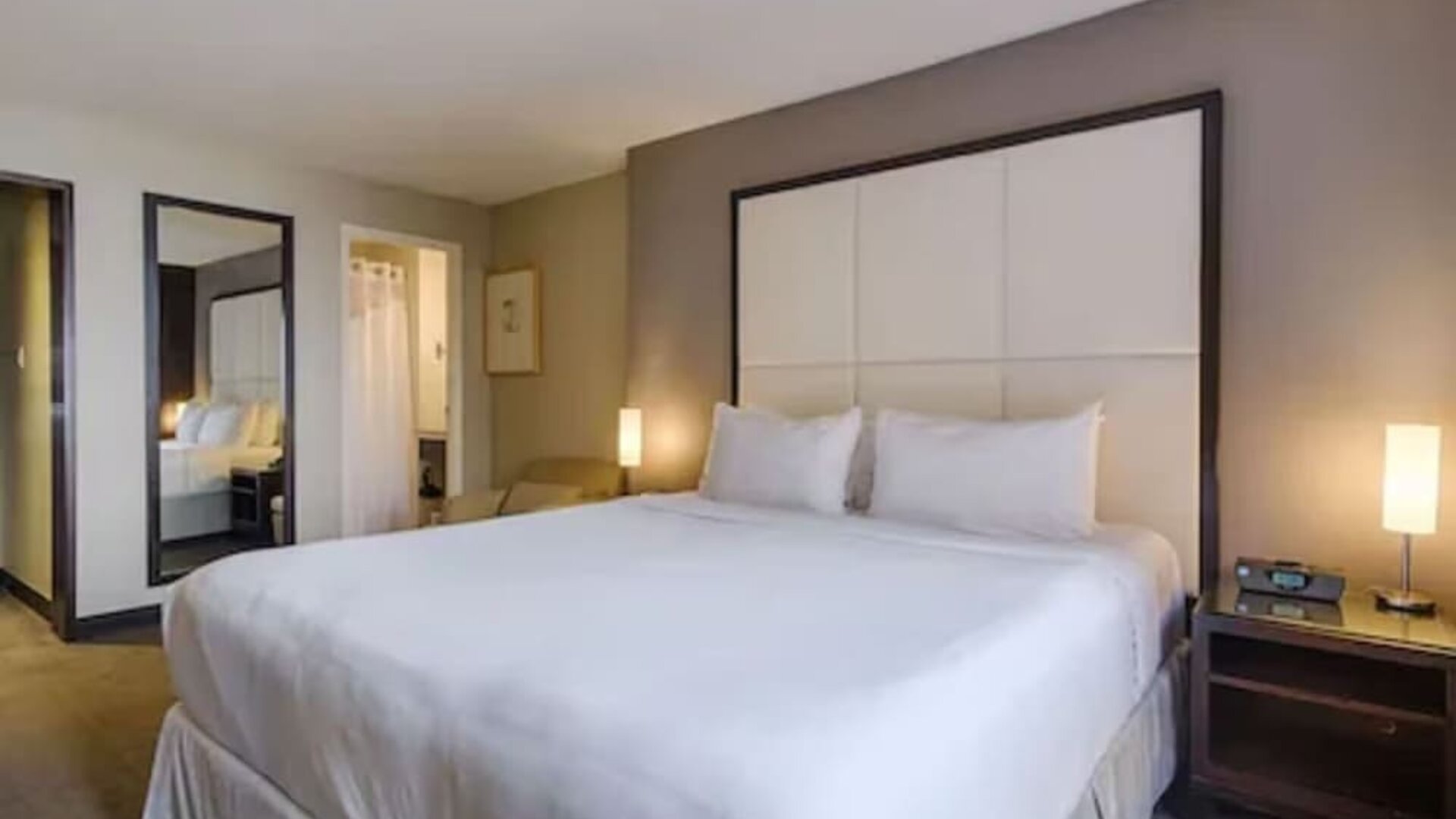 Day-use guest room featuring a comfortable king bed and modern amenities, ideal for work, relaxation, or a daytime stay at ARC The Hotel Ottawa.