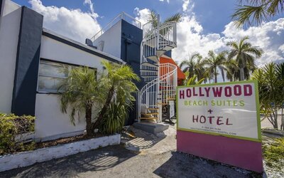 Hotel exterior at Hollywood Beach Suites, A South Beach Group Hotel.