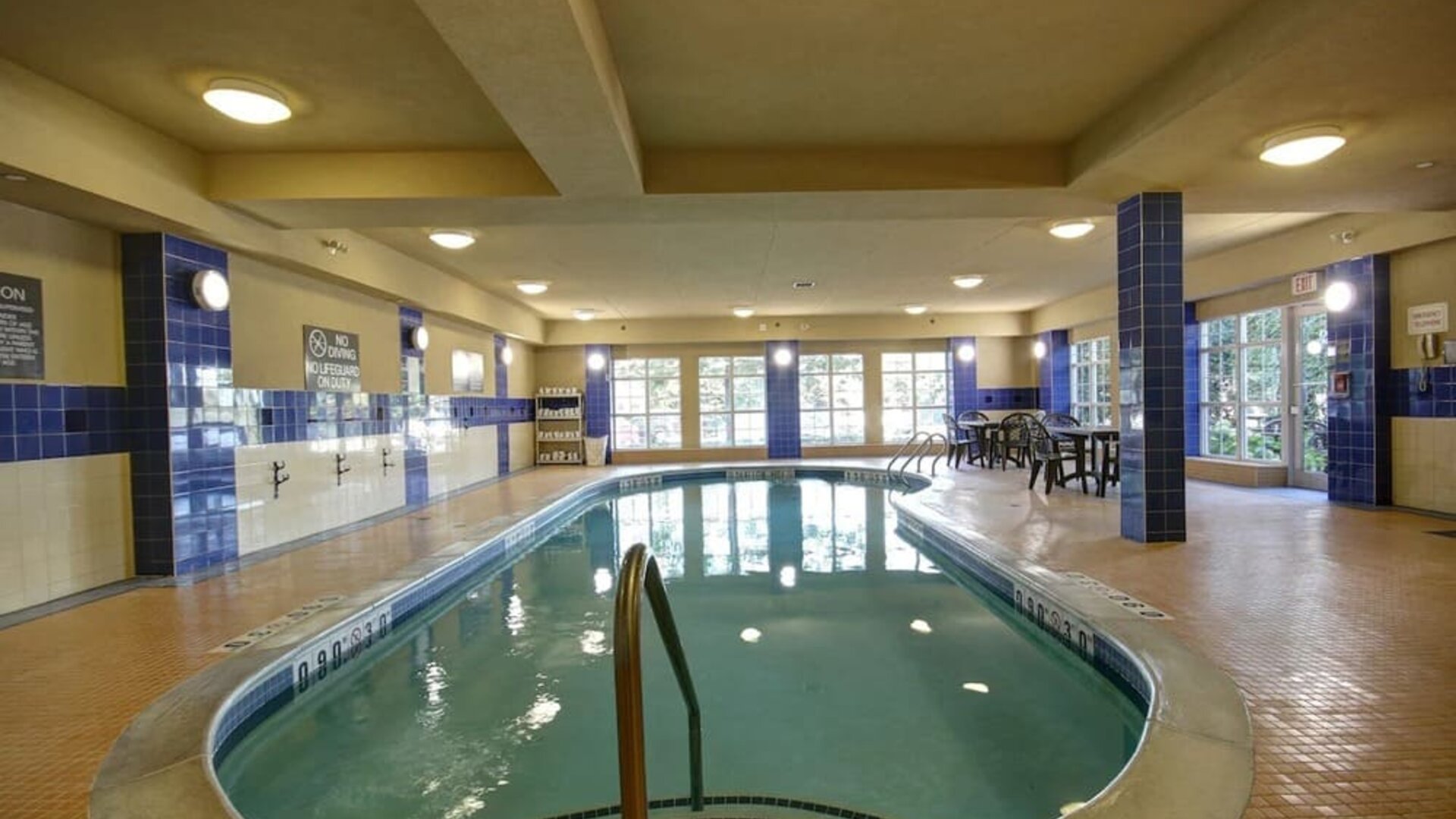 Indoor heated pool at Homewood Suites By Hilton Burlington.