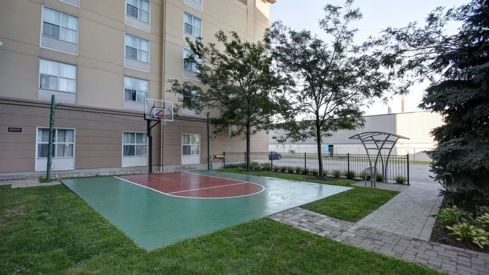 Outdoor play area at Homewood Suites By Hilton Burlington.