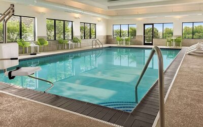 Refreshing indoor pool at Hampton Inn Chicago O`Hare.