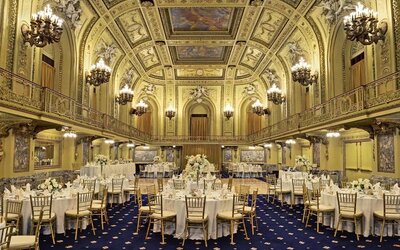 Banquet hall at Congress Plaza Hotel.