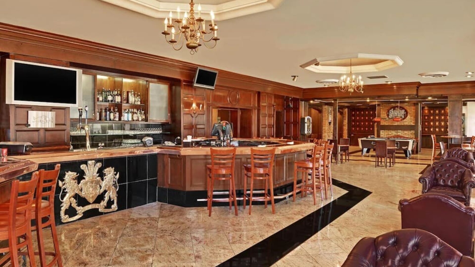 Hotel bar at Congress Plaza Hotel.