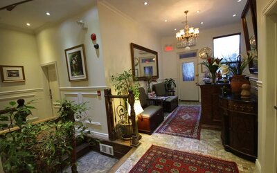 Hotel interior with lounge area at Parc Suites Hotel.
