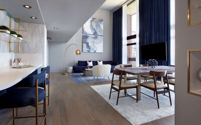 Day use delux suite with living room at Hilton Mississauga Meadowvale.