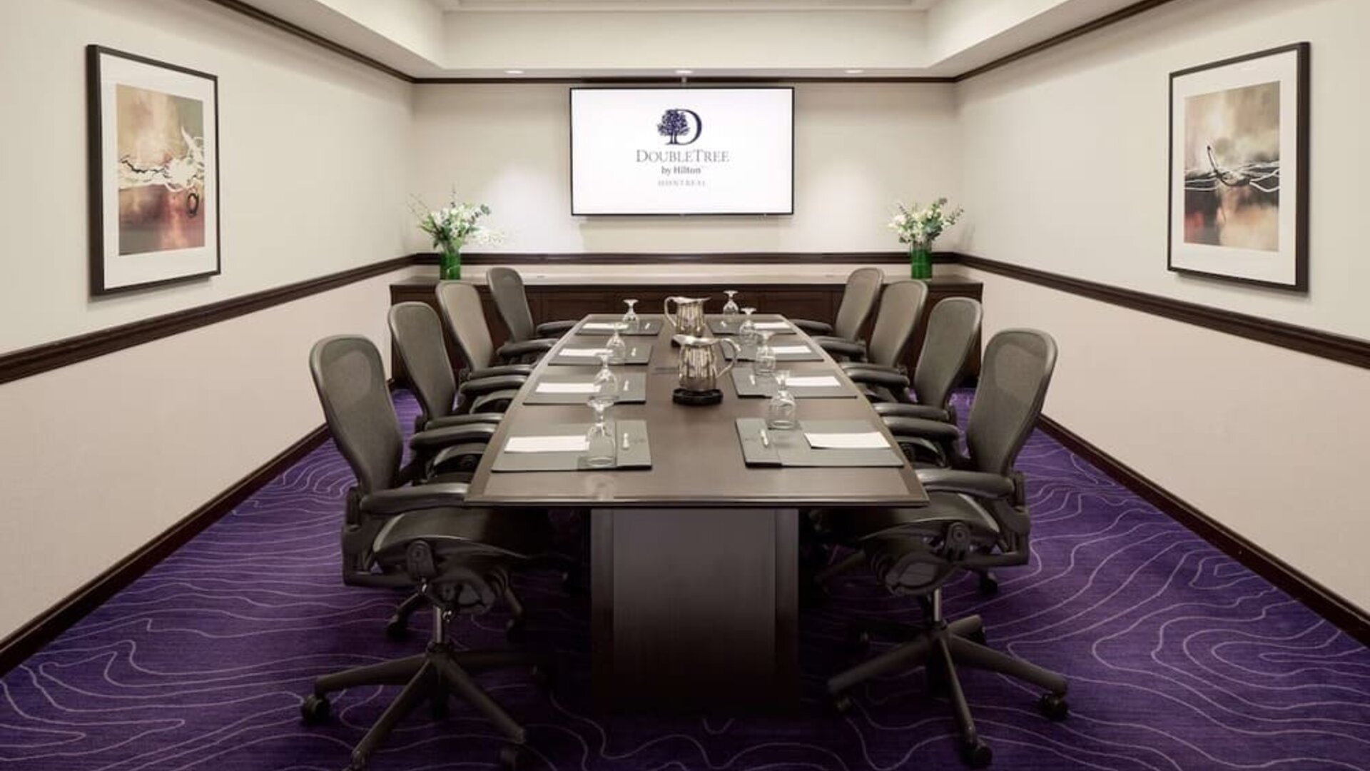 Professional meeting room at DoubleTree By Hilton Montreal.