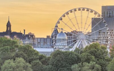 Hotel landmark at Hilton Garden Inn Montreal Midtown.
