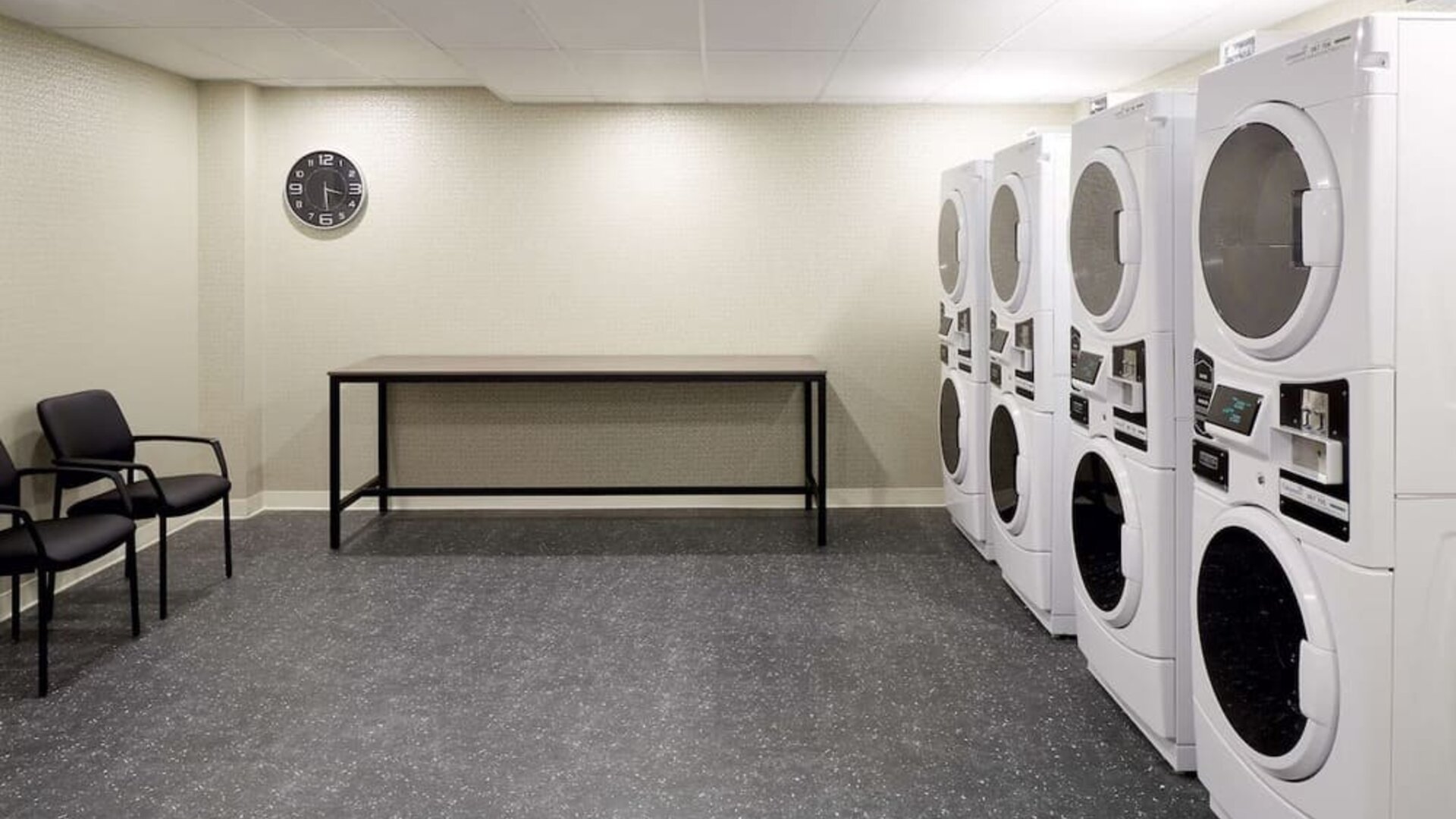 Laundry room at Hilton Garden Inn Montreal Midtown.