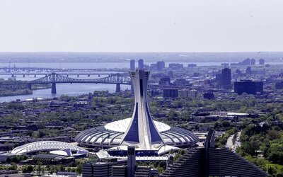 Hotel landmark at Hilton Garden Inn Montreal Midtown.