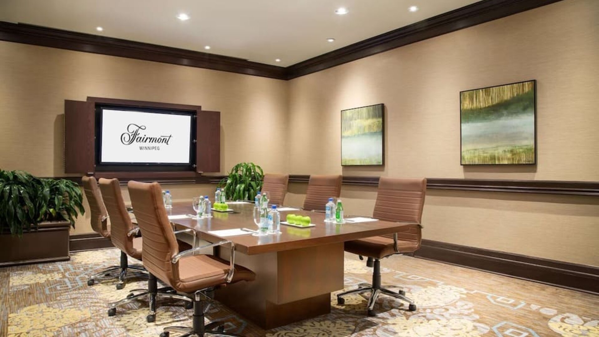 Professional meeting room at Fairmont Winnipeg.