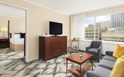 Day use room with living area at Fairmont Winnipeg.