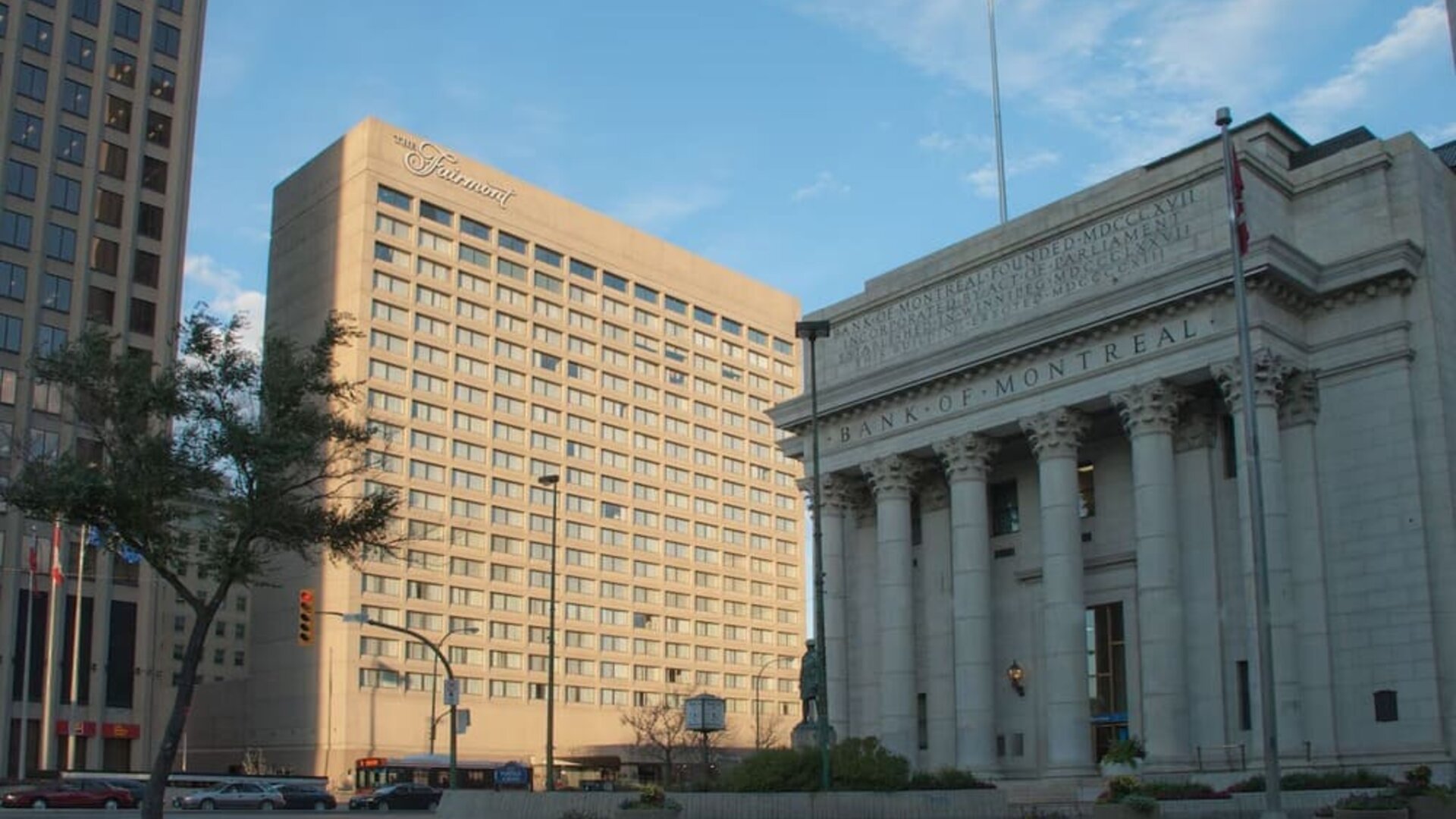 Hotel exterior at Fairmont Winnipeg.
