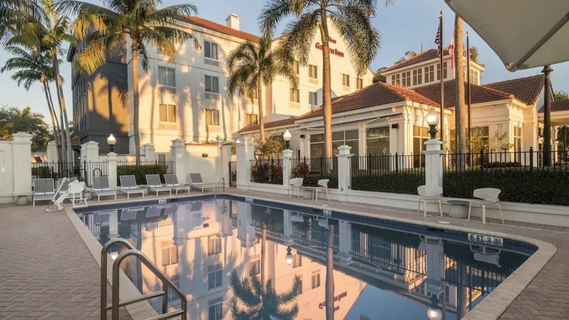 Refreshing outdoor pool at Hilton Garden Inn Boca Raton.