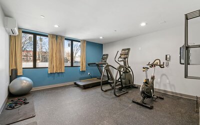 Fitness center at Holiday Inn Express & Suites Bronx.
