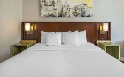 King bed at Comfort Inn Sudbury Regent Street.