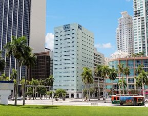 Hotel exterior at YVE Hotel Miami.