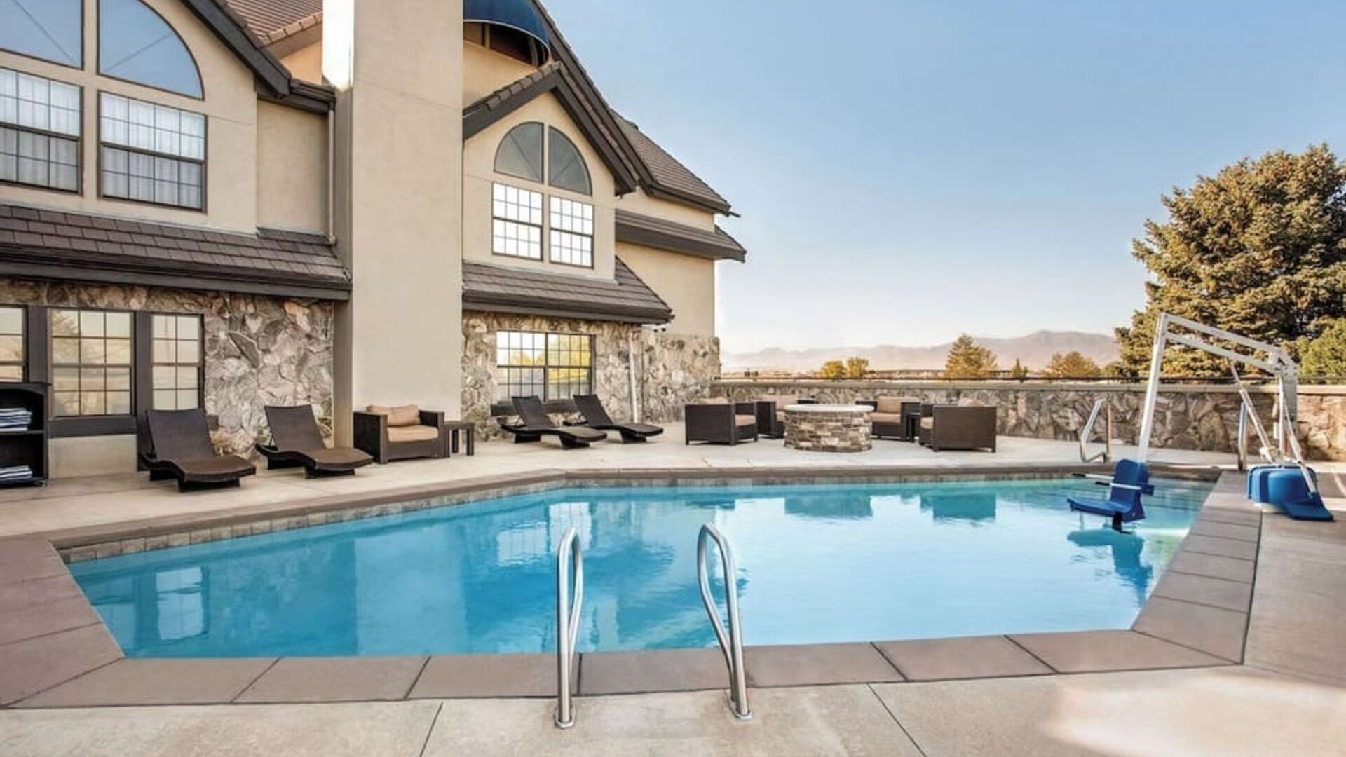 Refreshing outdoor pool at Radisson Hotel Salt Lake City Airport.