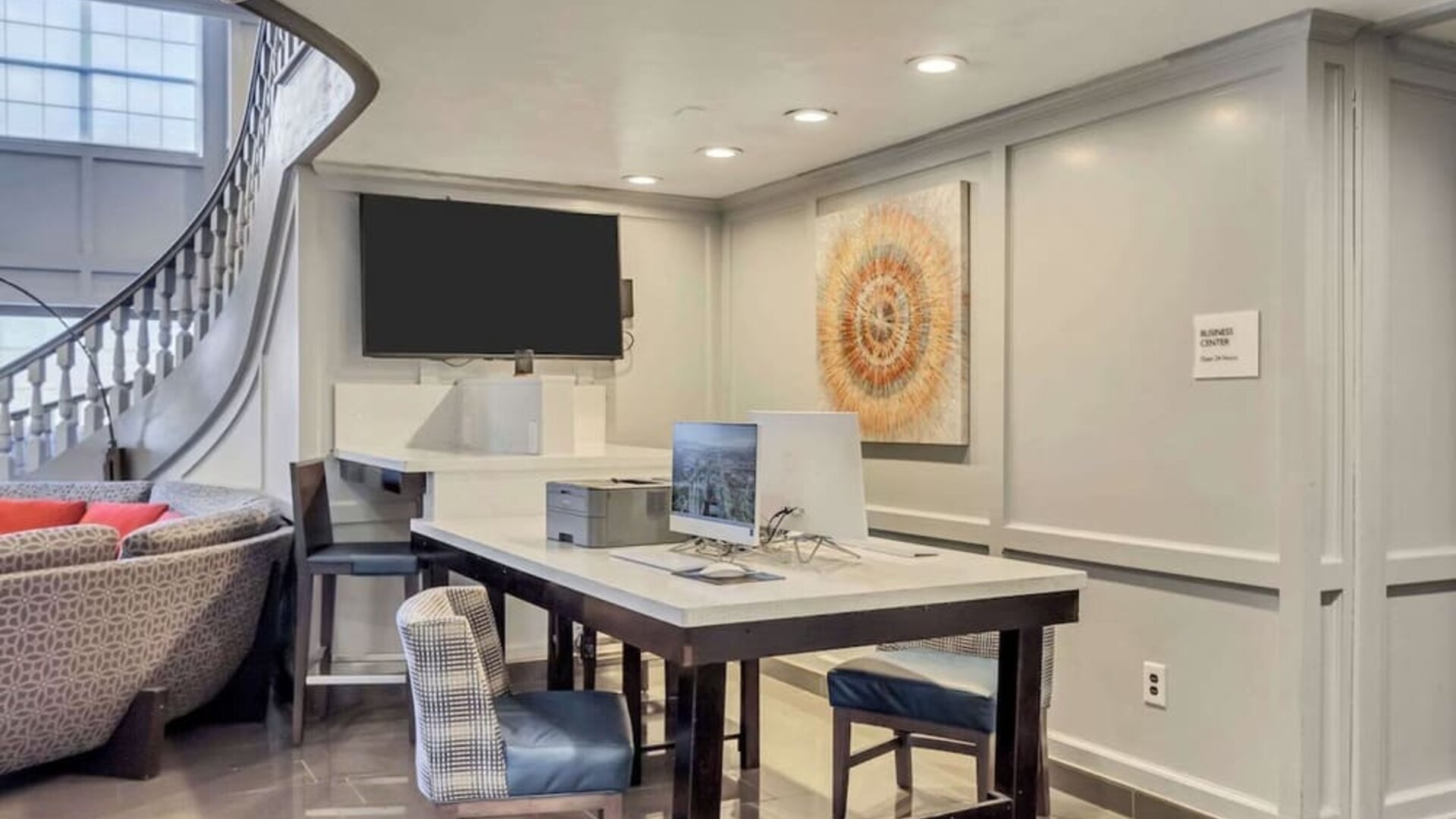 Business center available at Radisson Hotel Salt Lake City Airport.