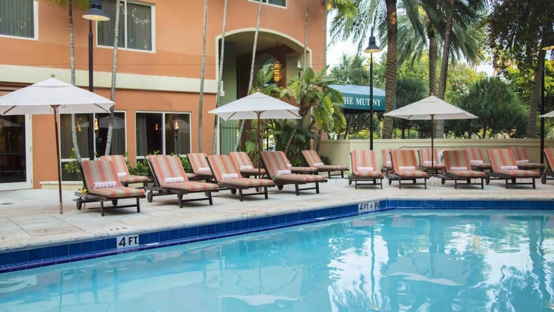Refreshing outdoor pool at The Mutiny Hotel.