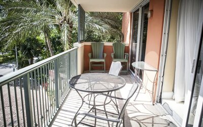Room balcony at The Mutiny Hotel.