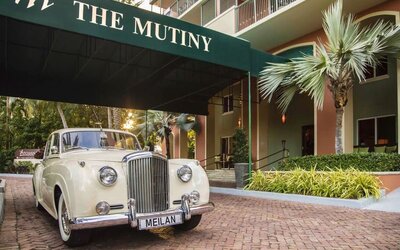 Hotel exterior at The Mutiny Hotel.