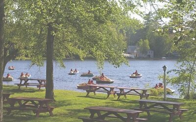Lake activities at Sturbridge Host Hotel.