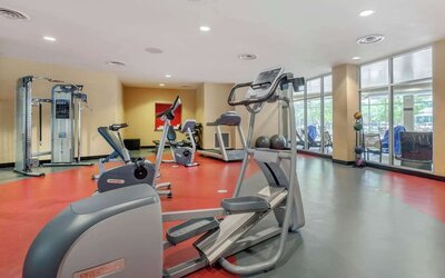Fitness facility at Cambria Suites Denver Airport.