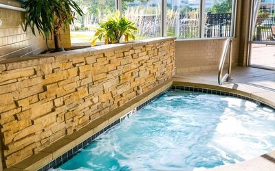 Indoor spa tub at Cambria Suites Denver Airport.