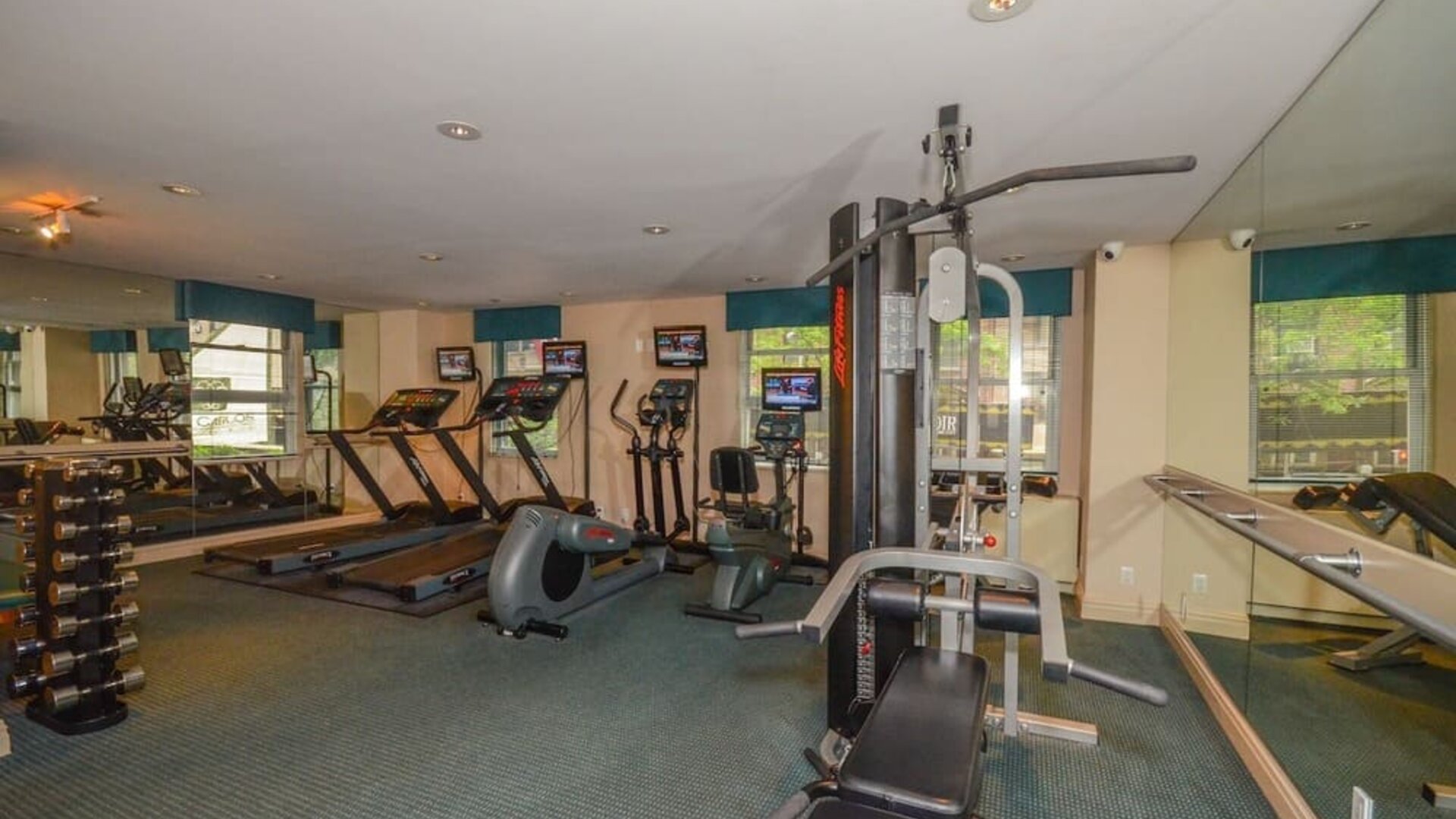 Fitness facility at San Carlos Hotel.