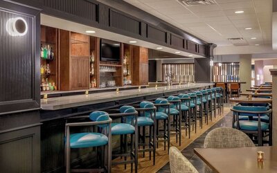 Hotel bar at DoubleTree By Hilton Westborough.