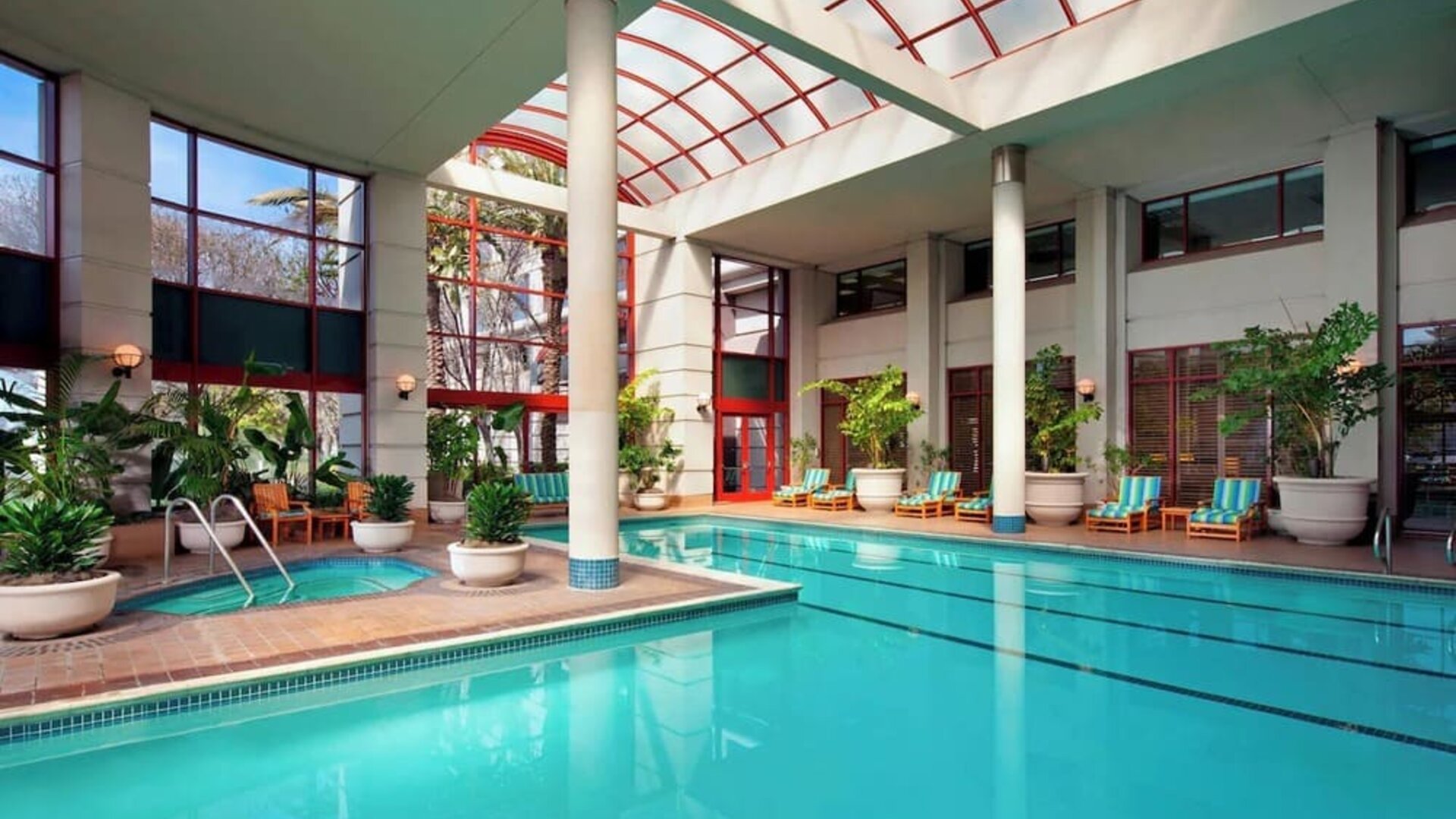 Refreshing indoor pool at The Westin SFO Airport.