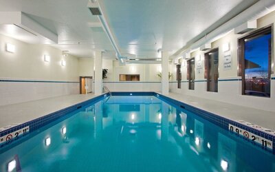 Relaxing indoor pool at Holiday Inn Conference Center Edmonton South.