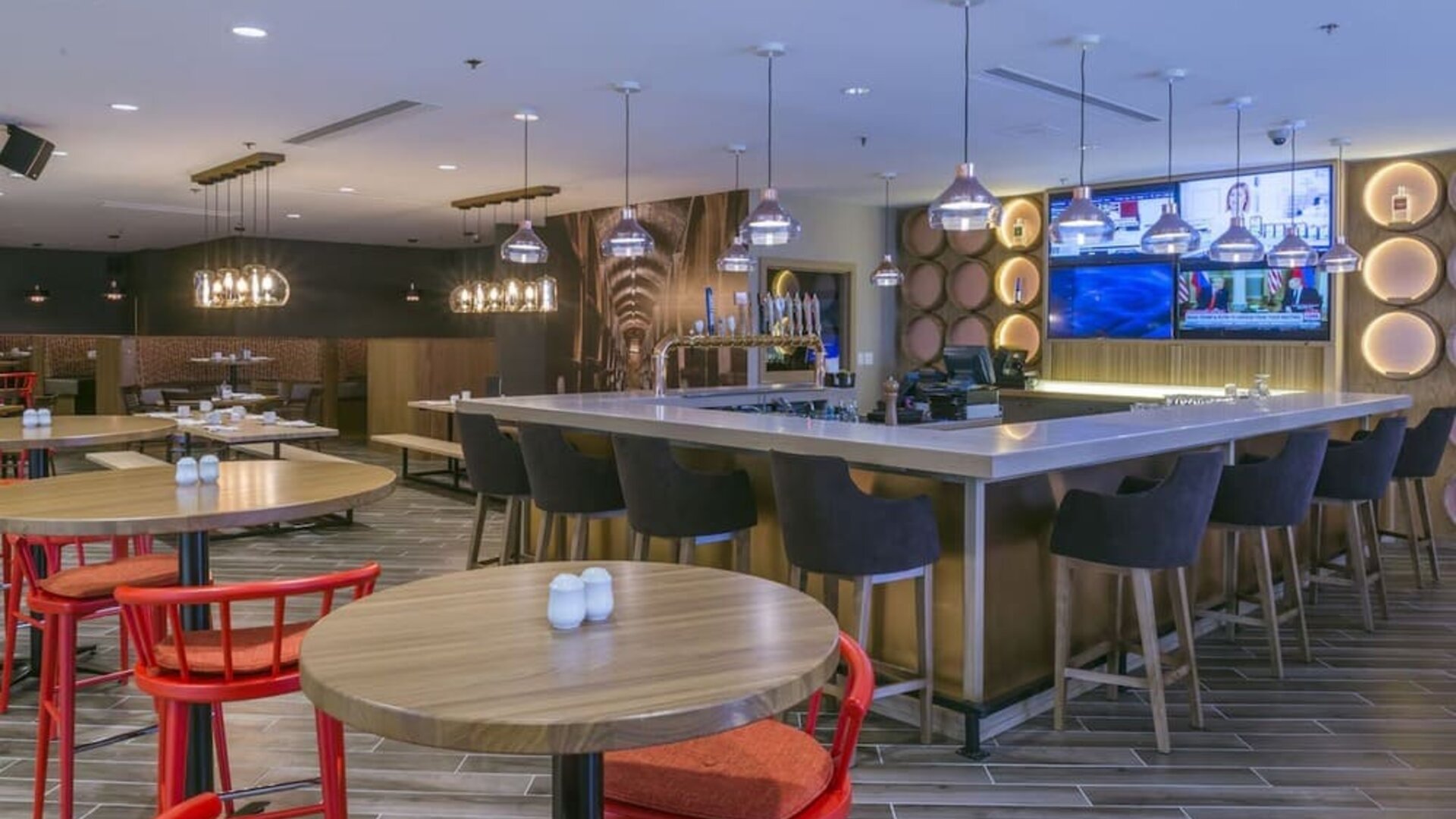 Hotel bar and lounge area at Delta St. John's Hotel & Conference Center.