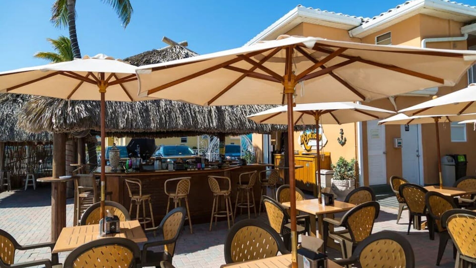 Hotel bar at Riptide Hotel.