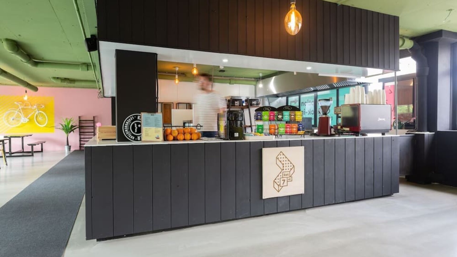 Breakfast area at Urban Hotel The Golden Stork.