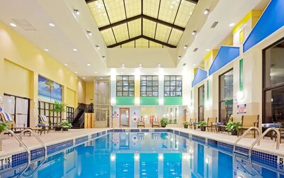 Refreshing indoor pool at Crowne Plaza Englewood.