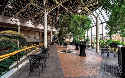 Beautiful lounge area at Sheraton Hotel Newfoundland.