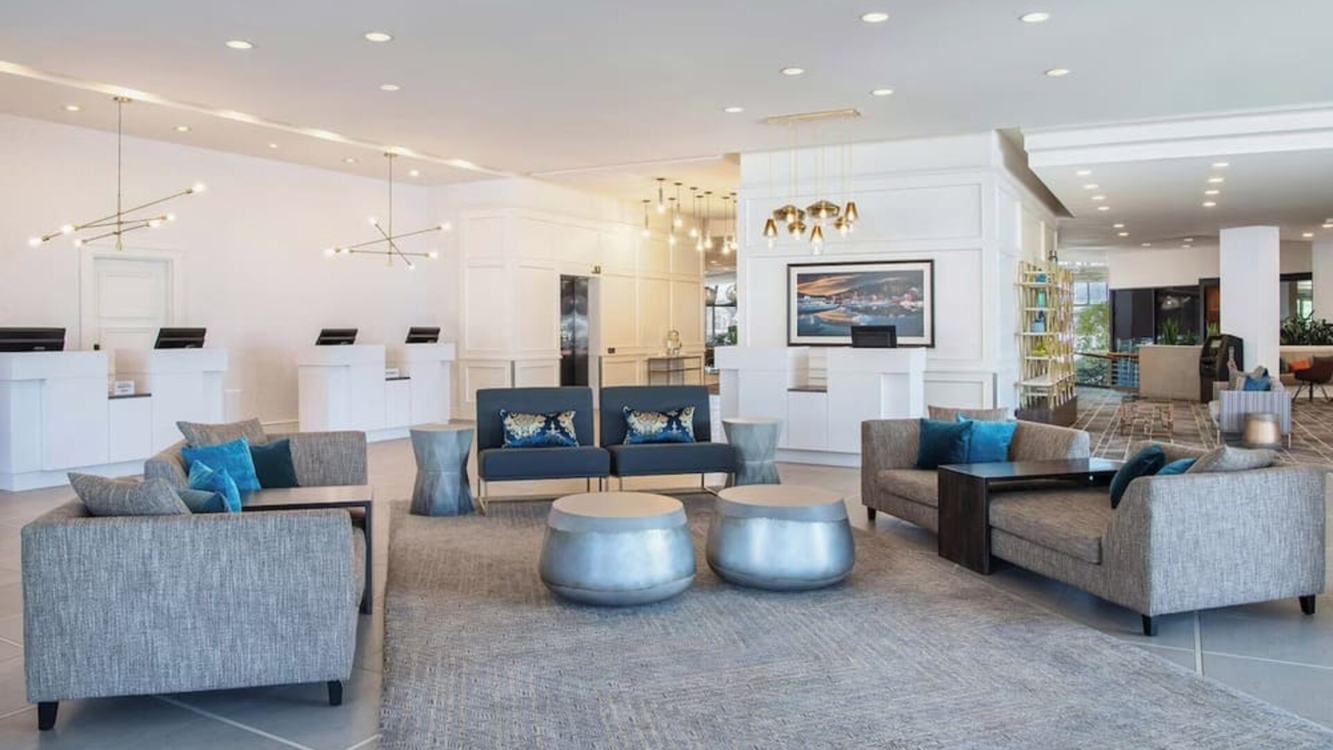 Comfortable lobby lounge at Sheraton Hotel Newfoundland.