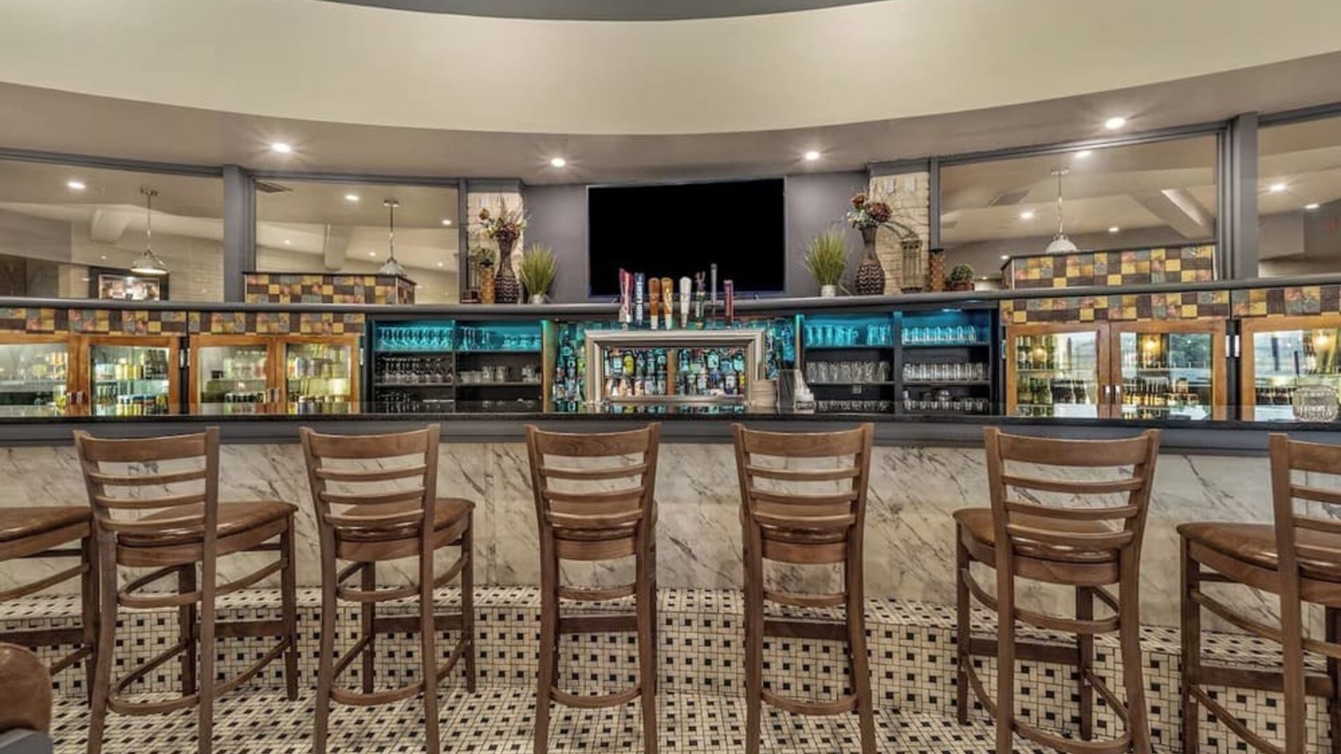 Hotel bar at Holiday Inn Lethbridge. 