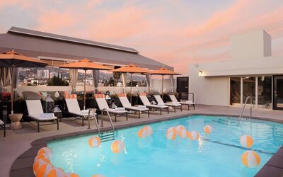Refreshing outdoor pool at Le Parc At Melrose.