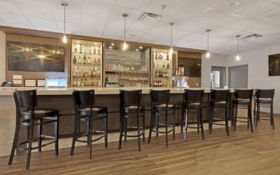 Hotel bar at Holiday Inn Peterborough-Waterfront.