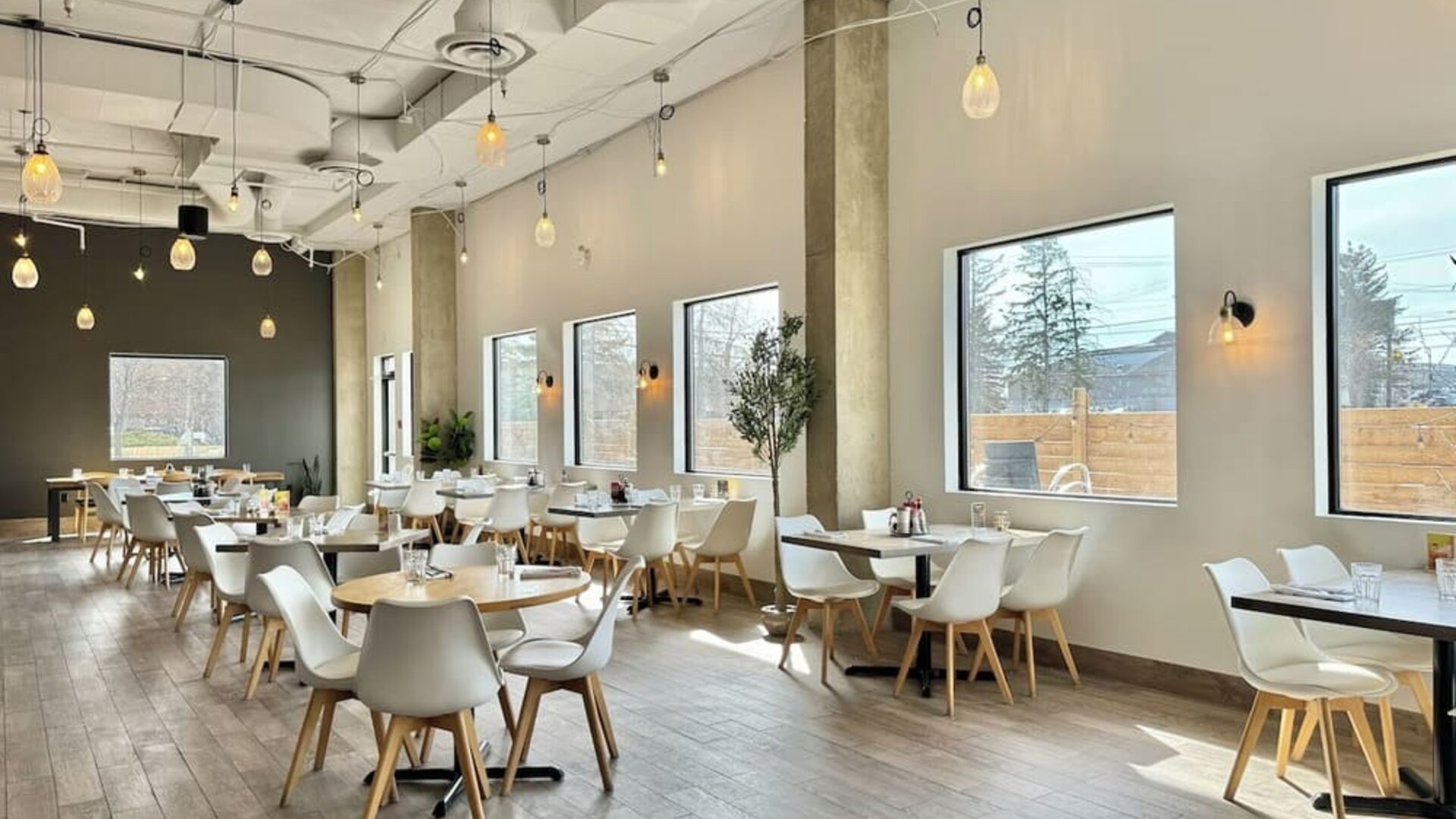 Stylish dining area perfect for co-working at Divya Sutra Plaza & Conference Centre.